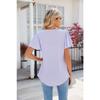 Women's Fashion Casual Summer Spring Solid Color Print Short Sleeve Square Collar Blouses & Shirts