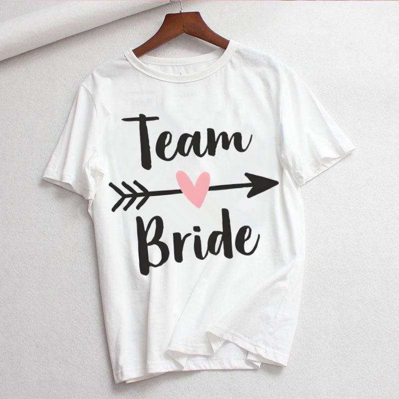 Bride Letter Wedding Bride To Be Bridal Hen Bachelorette Party Wedding Decoration Bridesmaid Women T Shirt Harajuku Korean