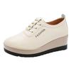 Women's Thick-Soled Leather Platform Shoes: Versatile, Slimming, Lightweight, Soft-Soled, Height-Boosting for Autumn/Winter 2025