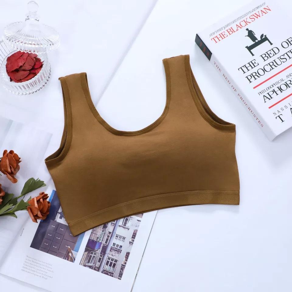 Pure Cotton One-piece Beauty Back Bra, Sling, Chest Wrap, Tube Top, Yoga U-shaped Gathering Underwear Women