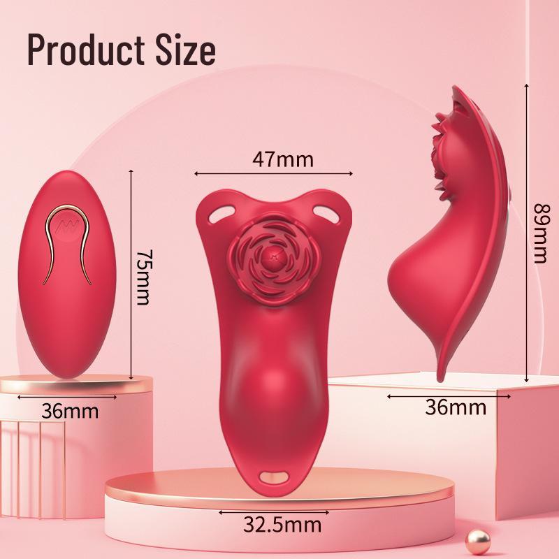 Wearable Rose Vibrator for Women - Strong Internal Vibration, Wireless Remote Control, Non-Enlarging Design.