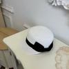 Woven Bow Straw Hat Sunshade Summer Hat Sun Cap Sunscreen Hat  Seaside Vacation