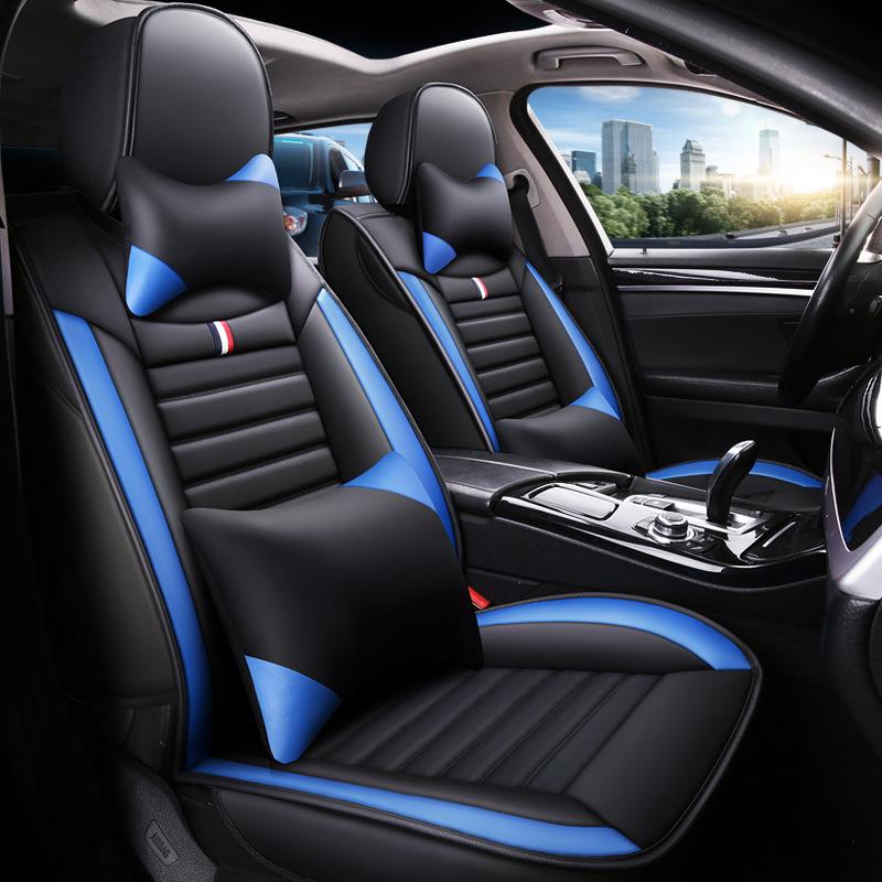 Five Seater Standard Version Car Seat Cover | Durable, Scratch Resistant, Easy To Install Faux Leather Seat Cover, Universal Fit for All Seasons