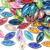 50 piezas de pedrería para el centro de la ceja 7 x 15 mm pedrería de cara puntiaguda decoración joyería DIY accesorios creativos