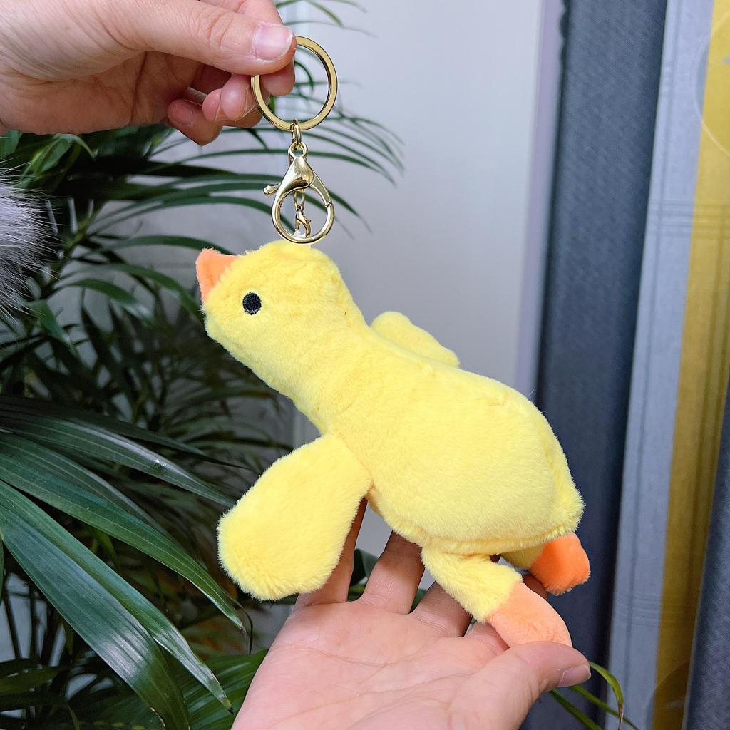TikTok Weiße Gans Plüsch Schlüsselanhänger Puppe