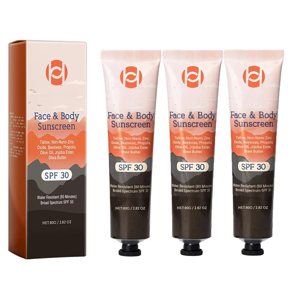 

Солнцезащитный крем для лица и тела SPF 30+ Эффективная защита от солнца Легкий увлажняющий водостойкий освежающий солнцезащитный крем для контроля жирности кожи 3PCS