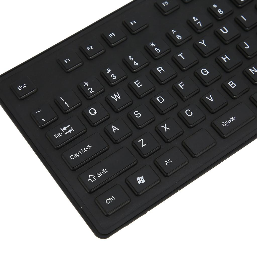 109 Keys Foldable Silicone Keyboard Quiet Waterproof Dustproof USB Wired Flexible Keyboard for Desktop Laptop