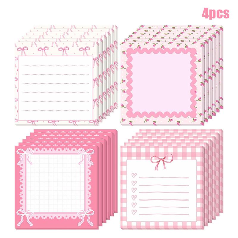 

1/4 шт. Книга Розовый бант Крем Стиль Кролик Блокнот, Инс Стиль Отрывной Мемо Портативный Блокнот Журнал Материал Декоративная бумага