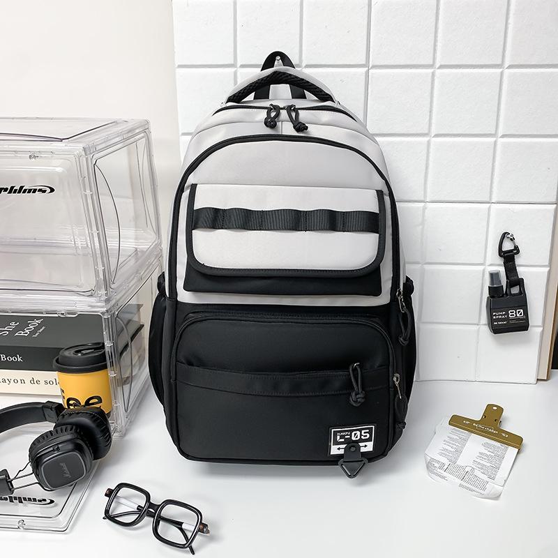 Schoolbag1011 New Japanese College Student Backpack Men's Travel Backpack Junior High School High School Students Large Capacity Multi-layer Schoolbag