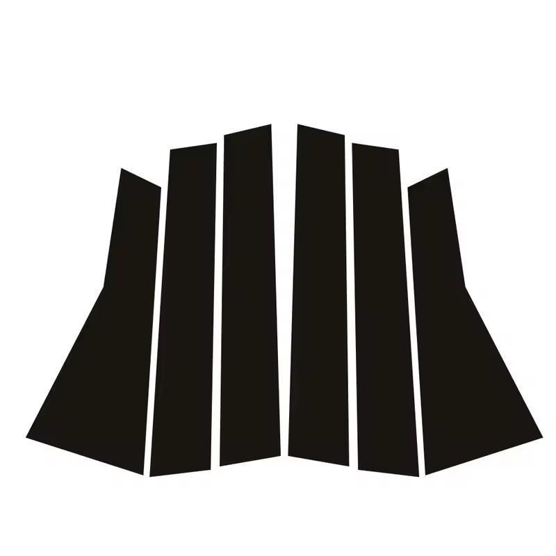 6Pcs Car Door Window Pillar Center Post Trim Stickers For Honda CR-V CRV 2012-2016 2013 2014 2015 Auto Styling Accessories