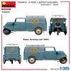 Miniart Tempo A400 Liefer Wagen Bakery Van Plastic Model MA38066 1/35