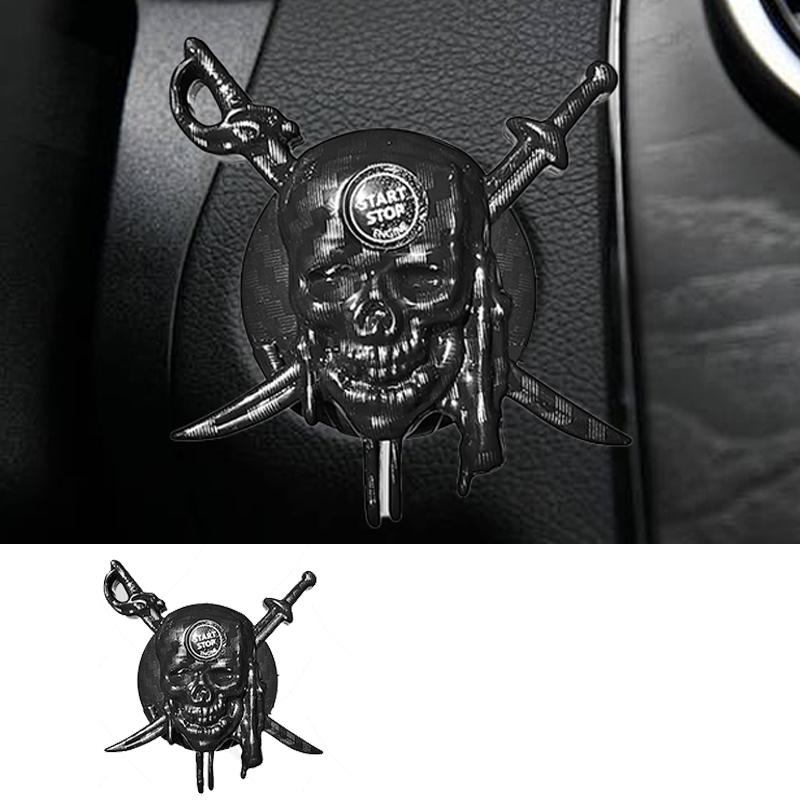 Car Engine One Button Start Stop Cover Sticke Car Start Button Decoration Car Trim Accessories Toy