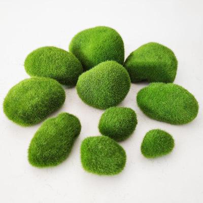 5Pcs Artificial Moss Rocks Decorative, Green Moss Balls, for Floral Arrangements Gardens and Crafting Display