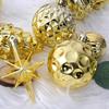 Irregular Shape Christmas Tree Ornaments, Set of 12 Balls for Festive Decor