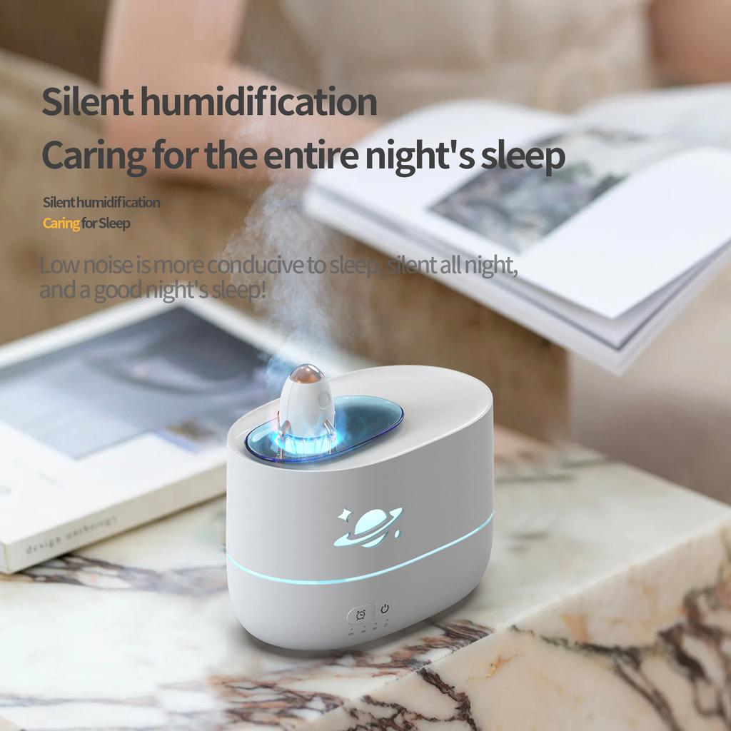 Kreativní raketový zvlhčovač vzduchu, aromaterapeutický stroj pro domácnost, barevné oslnivé světlo, parfém, nano mlha, difuzér vzduchu s esenciálním olejem