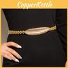 Shape Metal Leaf Elastic Waist Chain Dress Belt Chain Fashion Gifts Jewelry