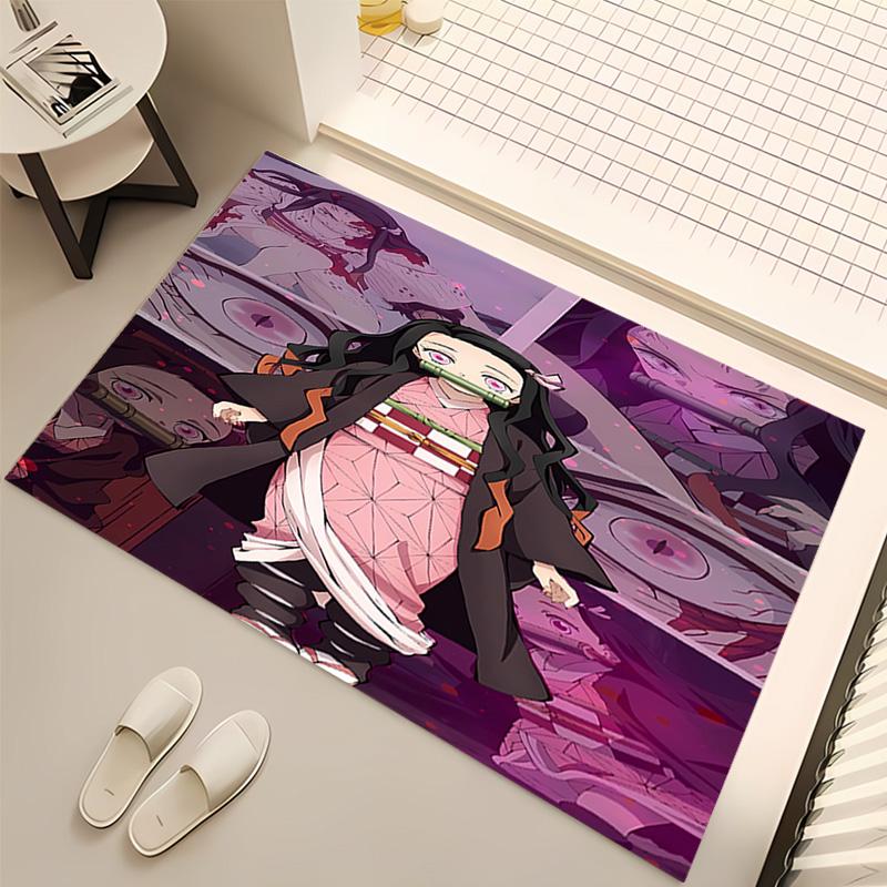 1pc Demon Slayer Characters1 Print Area Rug - Soft, Washable Non-Slip Indoor Mat, Living Room, Home Office Decorative Rug,Office Decorative