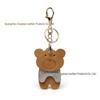 Adorável Chaveiro de Urso de Desenho Animado de Alto Valor Transfronteiriço - Lindo Pingente de Mochila de Couro PU de Alta Qualidade