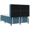 Box Spring Bed with Mattress and Headboard Blue 140 x 190 cm Velvet