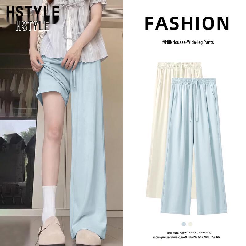 HSTYLE Women s Loose Straight Wide-Leg Summer Pants M