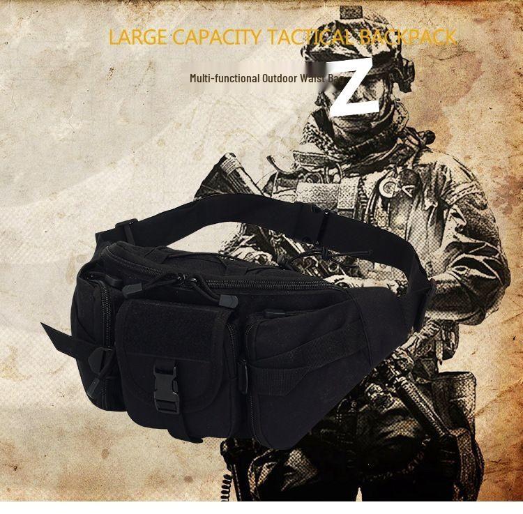 Men's Waterproof Tactical Oxford Waist Bag for Outdoor Sports & Fishing.