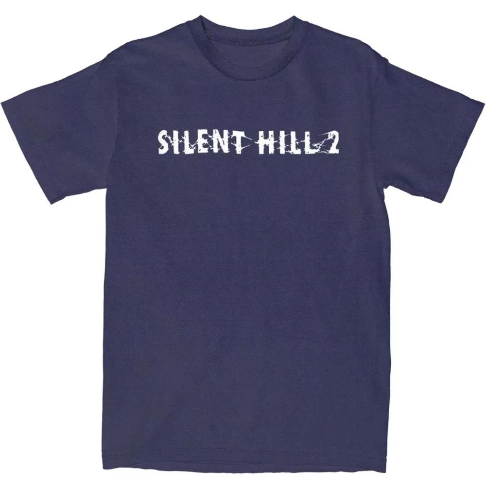 Street Style TShirt Silent Hill 2 Logo 100 Cotton TShirt Horror Game Fun Cool Unisex Summer Short Sleeve Apparel Tshirts