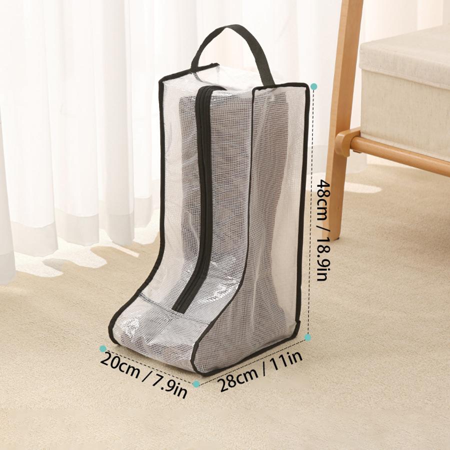 Stiefelaufbewahrung, Tragbare Aufbewahrungs- oder Schutztasche für kurze Stiefel und hohe Stiefel, Schuhstaubbeutel, Schuhüberzieher für Reisen, Klarsichthülle