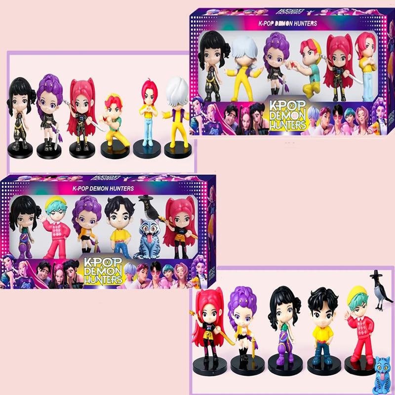 Cartoon Gaming Peripherals Demon Hunters Anime Kpop Figure Model Toy Desk Decoration Collection Figures Model Toy For Kid Gift