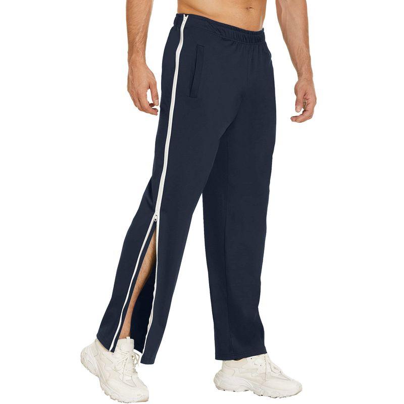 Men's Sweatpants European and American Style Men's Clothing Sports Side Zipper Pants Loose Sweatpants Training Basketball Pants