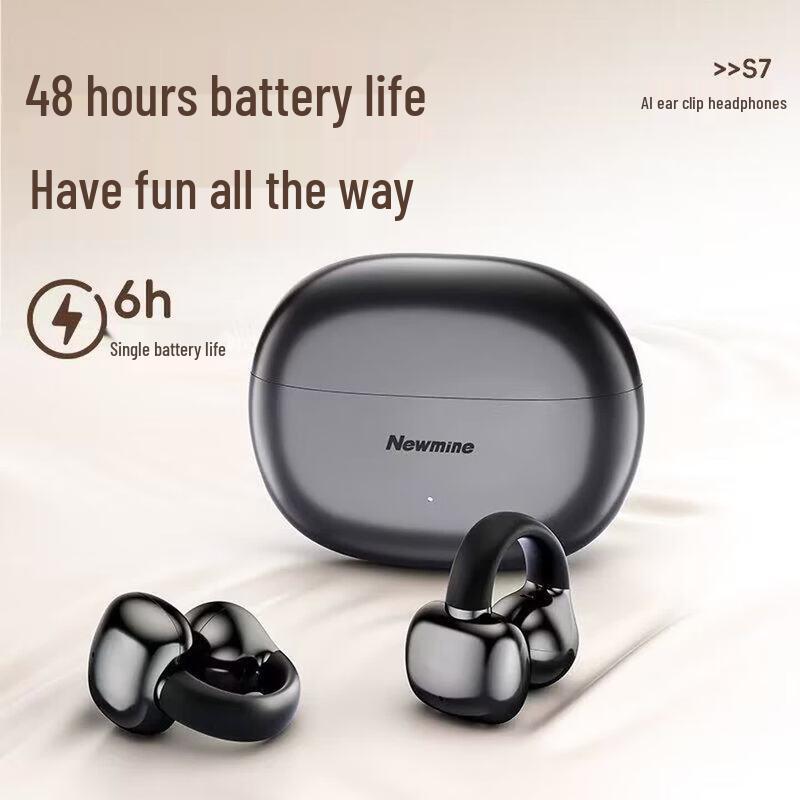 Newman S7 Clip-On AI Smart Open-Ear Bluetooth Sport Earbuds