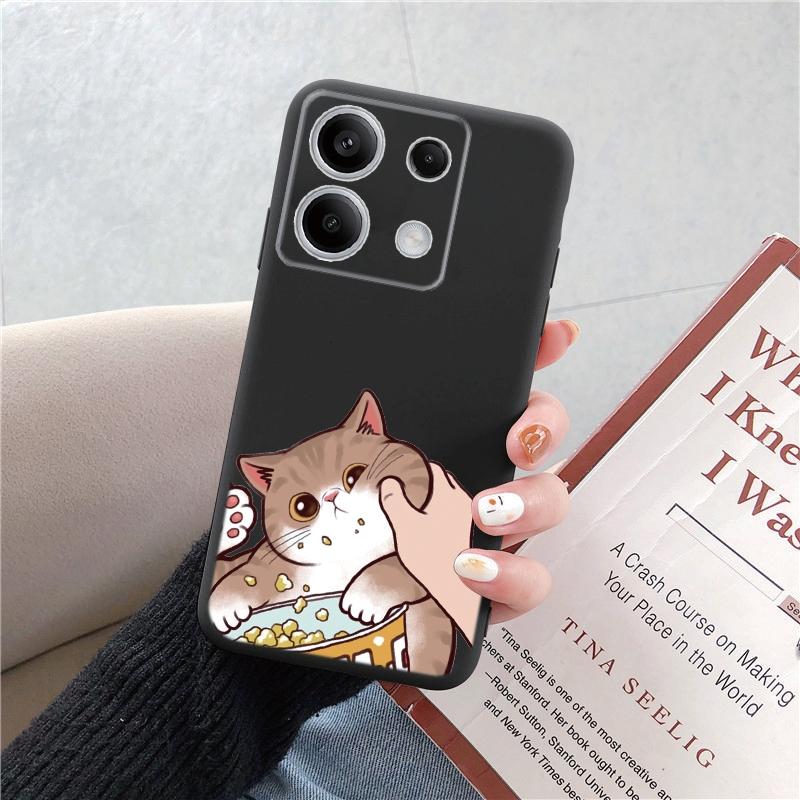 

Мягкий черный силиконовый чехол с забавным рисунком кота для Samsung Galaxy A55 A54 A34 A15 S24 Xiaomi Redmi Note 13 Pro, противоударный защитный чехол для камеры Xiaomi Poco X3 Pro