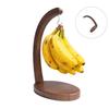 Ventilated Wooden Kitchen Fruit Display Stand for Grape Multipurpose Banana Hanger Stand with Metal Hook