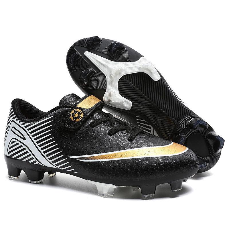 2025 Summer and Autumn New Low-top Velcro Football Shoes Big Children's Game Long Nails Broken Nails Training Football Shoes