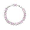 Wholesale of New Exquisite Oval Bow Candy Zircon Bracelets for Ladies with Niche Designs