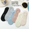 Bear Boat Socks for Women, Summer Thin Invisible Socks, Solid Color, Versatile, Anti-slip and Won't Fall Off, and Thin Shallow Mouth Short Socks