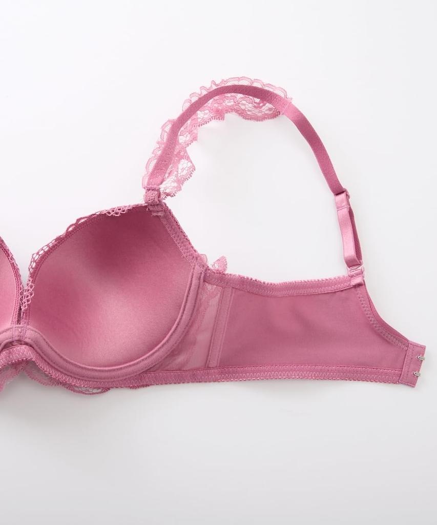 Inner Frill Lace High Side Bra and Shorts Dark [Nissen] Set, Set, Women's, Gray, H85/LL