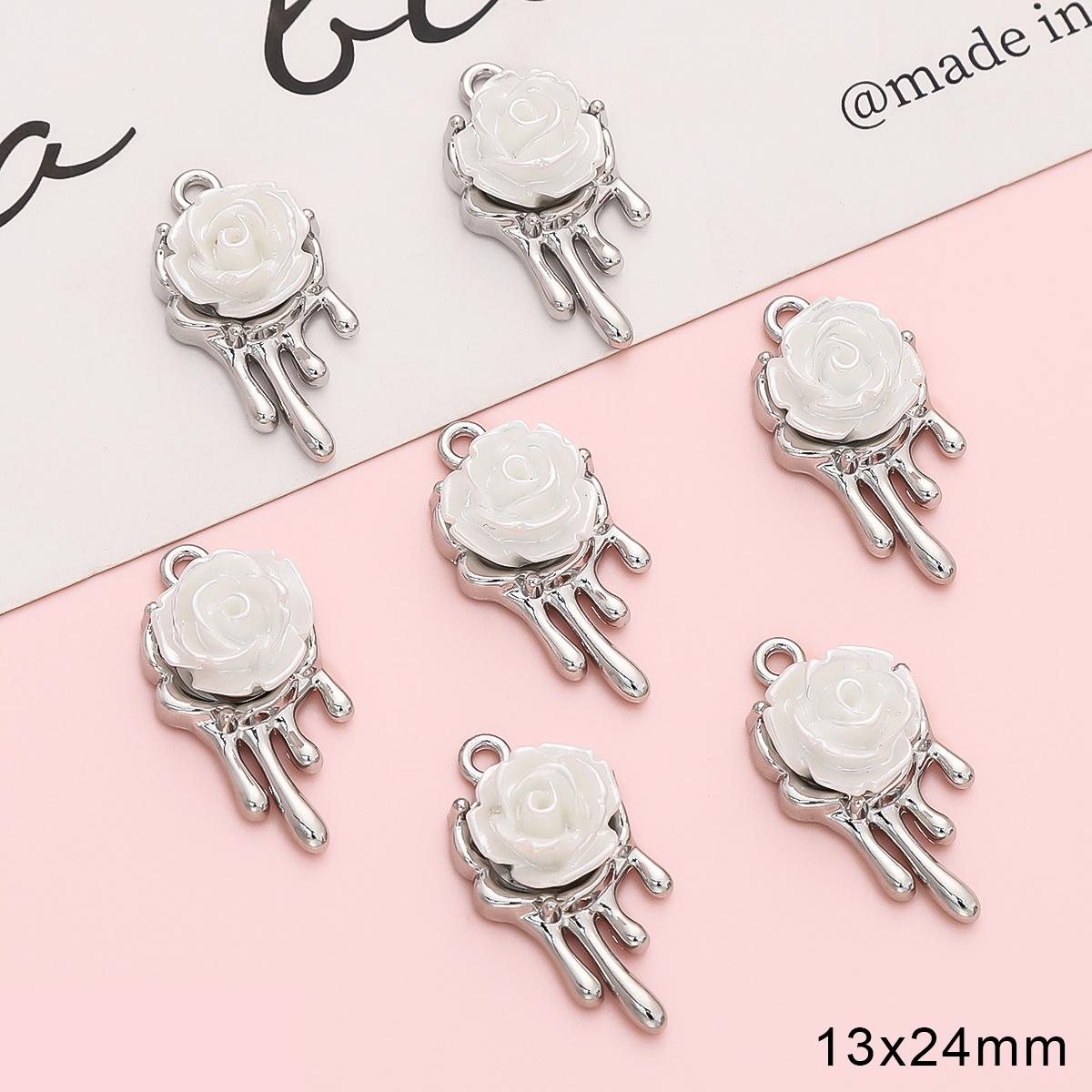 

Золотой/серебряный цвет сплава Алмазное сердце роза бабочка кулон для изготовления ювелирных изделий DIY ожерелье браслет серьги 1pcs серебряный