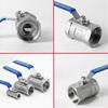 BSPT 1/4" 3/8" 1/2" 3/4" 1" 1-1/4" Female Stainless Steel SS304 2P/1P Full Port Ball Valve with Vinyl Handle Thread Valves