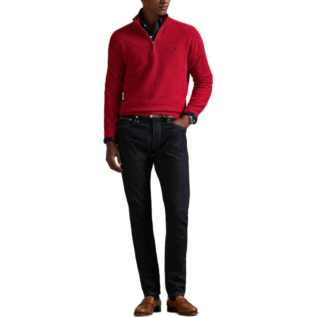 Polo Ralph Lauren FW25 Pony Embroidered Stand Collar Half-Zip Long Sleeve Knit Shirt Men Tops 710929260-004