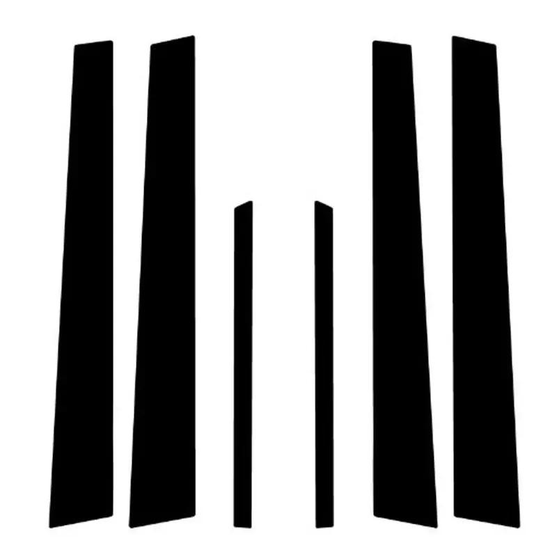 6pcs For Honda Civic Sedan 2001-2005 2002 2003 Window Trim Covers Center Film Column B C Pillar Posts Sticker Car Accessories
