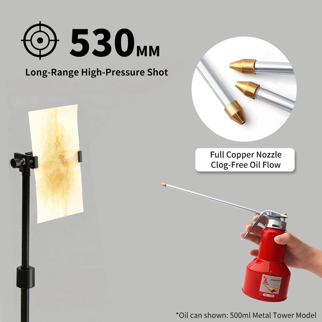 1PC 250ml-500ml Oil Can Spout Thumb Pump Workshop Oiler Bottle Oil Can High Pressure Pump Oil Pot Spray Nozzle Oiler Grease Gun