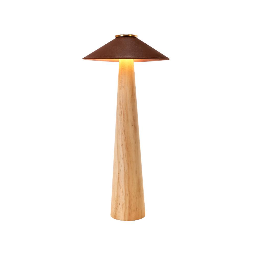 Nordic Wooden Mushroom Night Lamp Minimalist Vintage Style Bedside & Table Light for Bedroom and Living Room Night Light