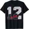 Number 12 Red Taxi 12s Loser Lover Matching For Men Women T-Shirt