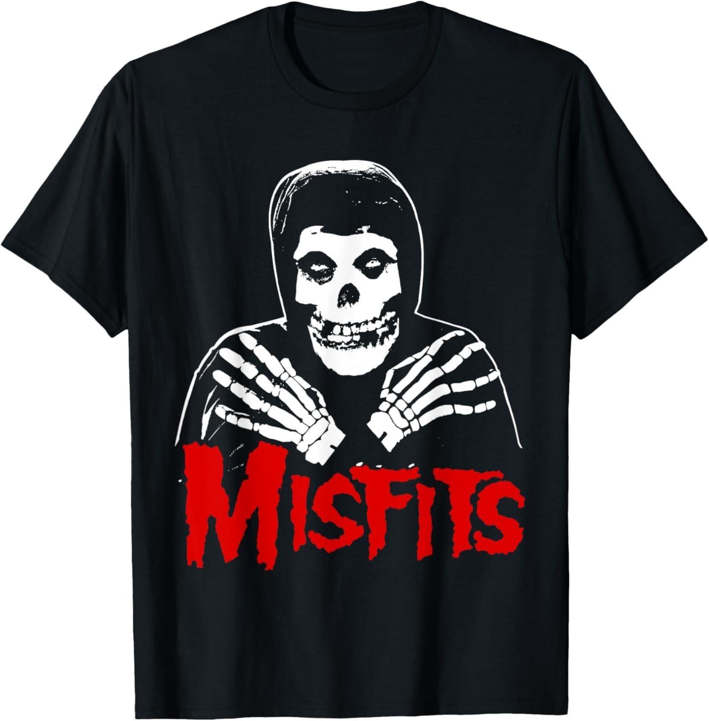Misfits – Cross Hands Red Skull Black T-Shirt Mens Womens Tees Top S