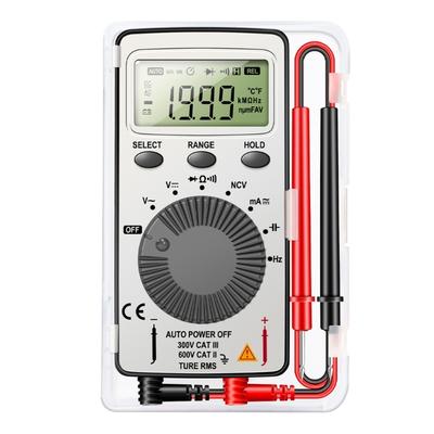 Tragbares Multimeter 1999 Zählwerte Digitales Multimeter Voltmeter Automatische Bereichswahl zum Testen von Spannung Strom Widerstand Durchgang