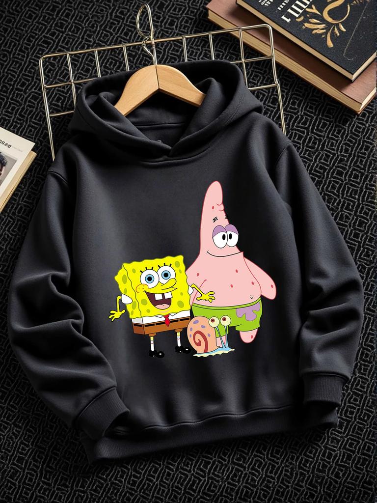 Pearl SpongeBob Hooded Sweatshirt For Kids Summer Cute Crewneck Age 3-14
