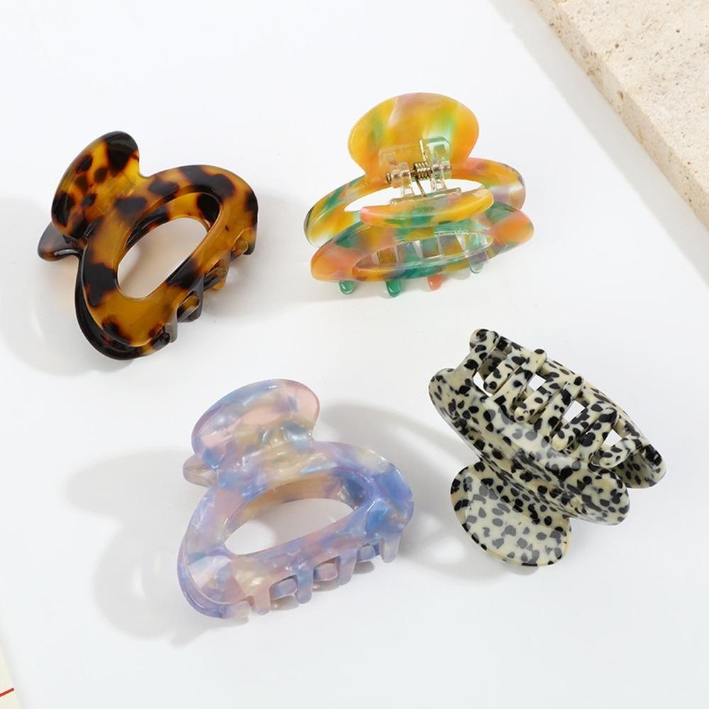 Acetát Leopard Malé sponky do vlasů Dráp do vlasů Ženy Barrettes Krabí Sponka Styling Clip Dívčí Móda do vlasů Příslušenství k pokrývkám hlavy