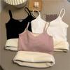Autumn/Winter Velvet-Lined Thick Ribbed Vest: Warm, Slim-Fit Layered Muscle Tank