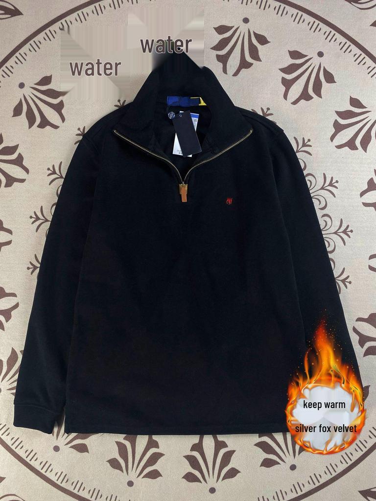 RL Ralph Lauren Herren- & Damen-Sweatshirt mit Pony-Logo und halbem Reißverschluss - Langärmlig, Umlegekragen, Lockere Passform, Amerikanischer Retro-Stil.