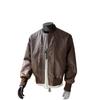Men's Retro Cracked Leather Motorcycle Jacket - Autumn/Winter Trend
